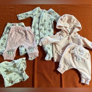 Disney Baby Clothing Set - Pink and White